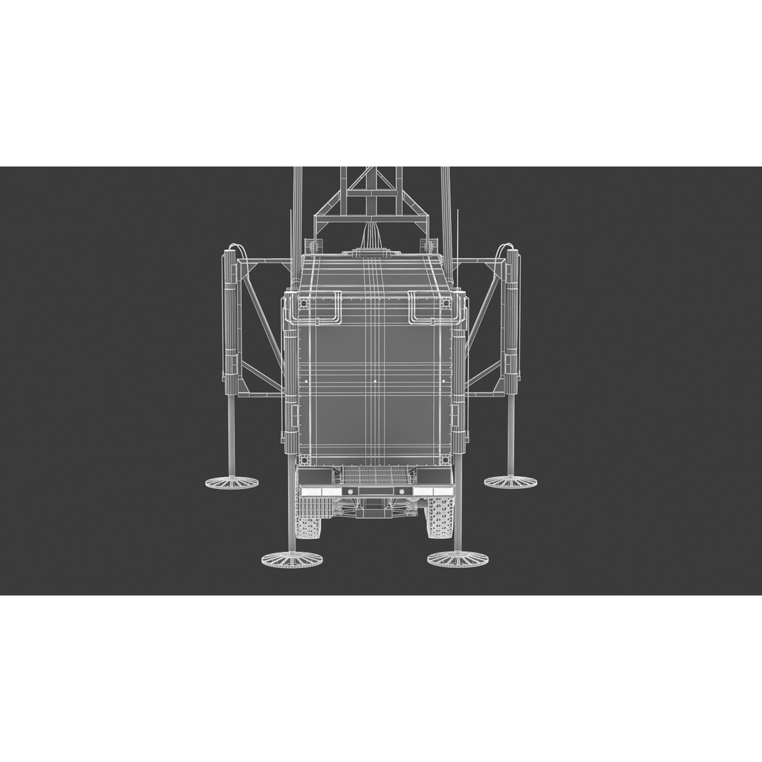 Mobile Tracking Radar Truck 3D Model – High Poly PBR Asset for Games, FBX, OBJ - View 31