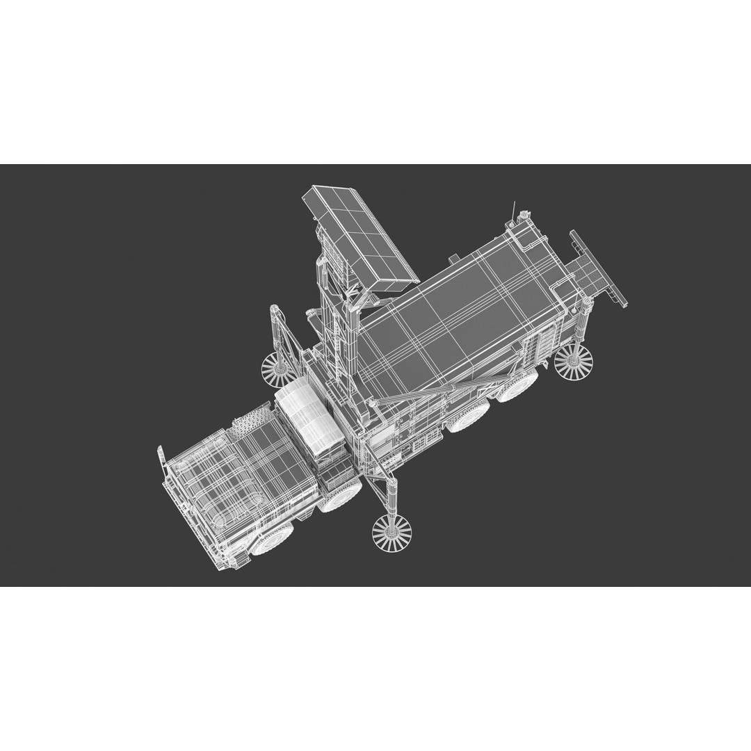 Mobile Tracking Radar Truck 3D Model – High Poly PBR Asset for Games, FBX, OBJ - View 34