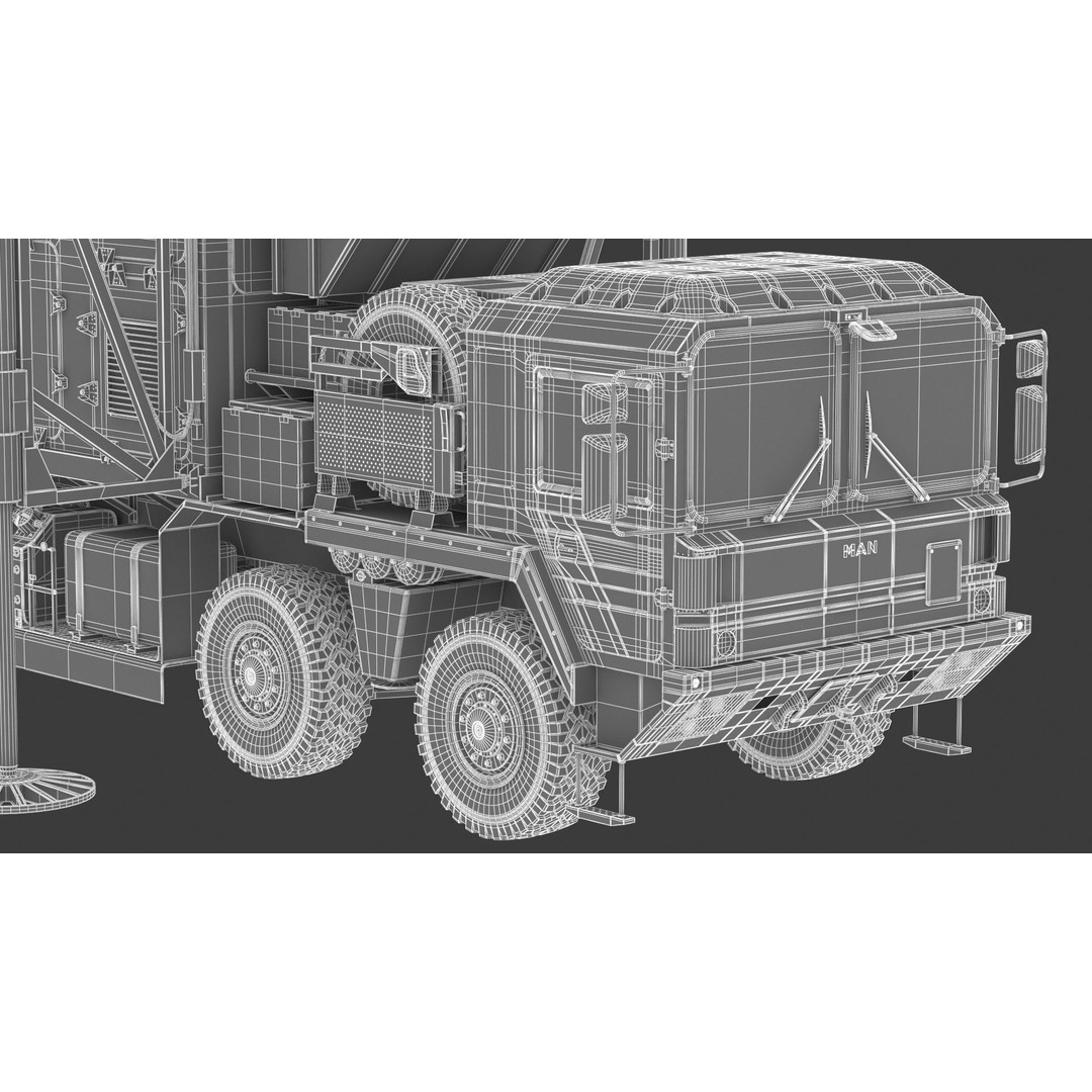 Mobile Tracking Radar Truck 3D Model – High Poly PBR Asset for Games, FBX, OBJ - View 38