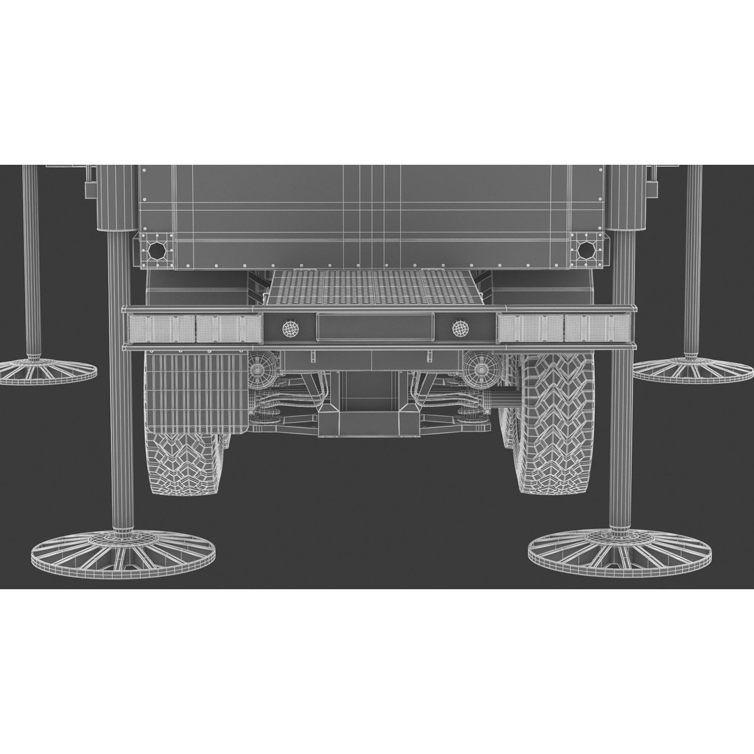 Mobile Tracking Radar Truck 3D Model – High Poly PBR Asset for Games, FBX, OBJ - View 41