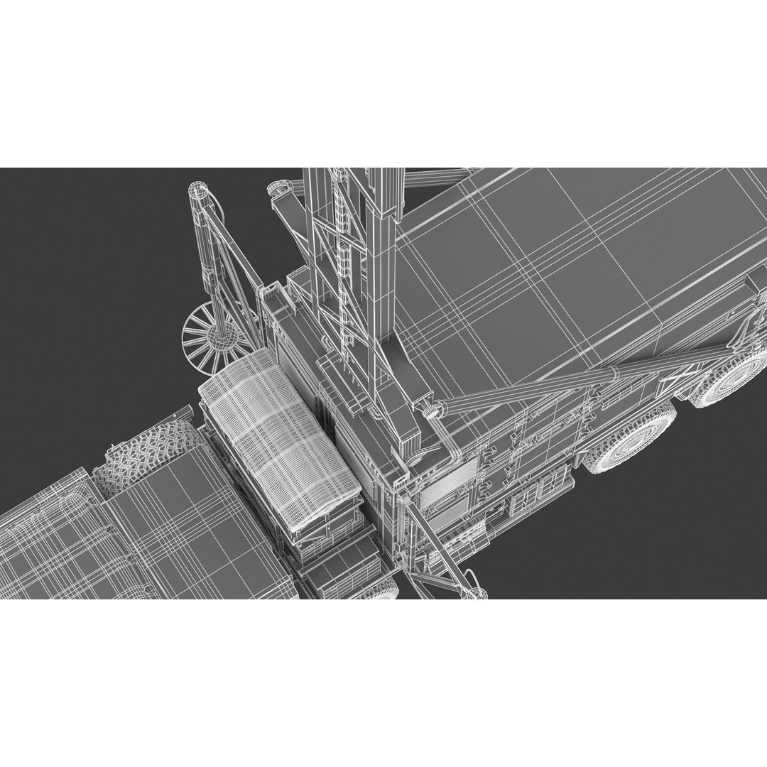 Mobile Tracking Radar Truck 3D Model – High Poly PBR Asset for Games, FBX, OBJ - View 44