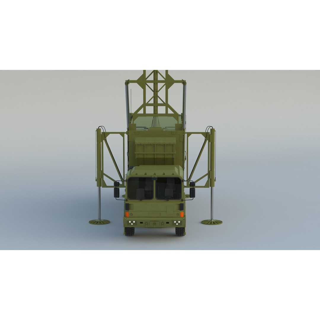 Mobile Tracking Radar Truck 3D Model – High Poly PBR Asset for Games, FBX, OBJ - View 5