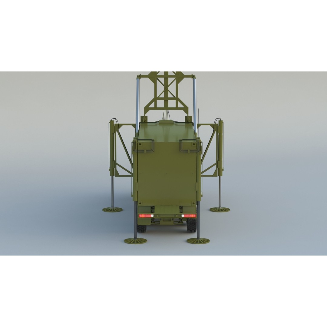 Mobile Tracking Radar Truck 3D Model – High Poly PBR Asset for Games, FBX, OBJ - View 9