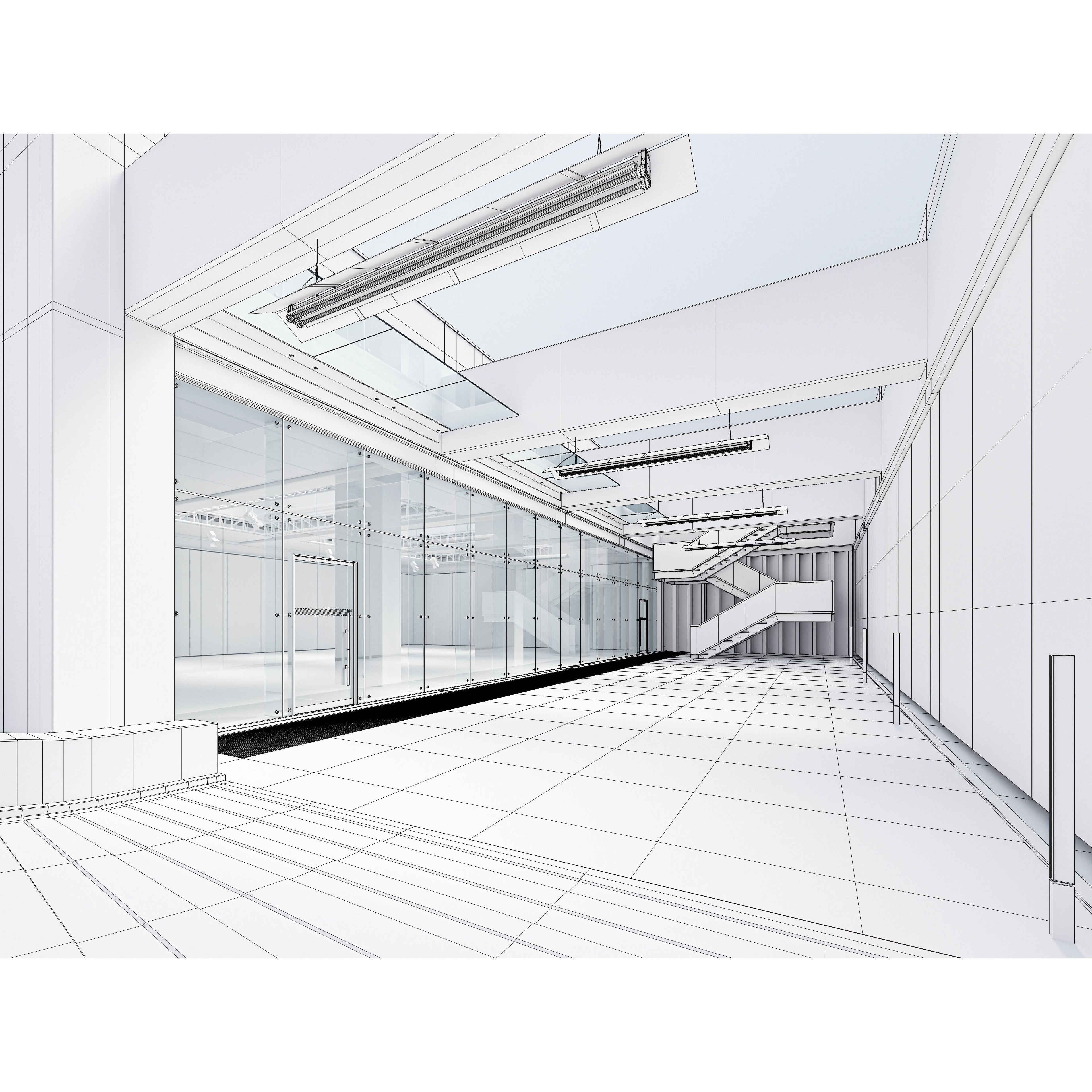 Multifunctional Loft Building 01 - Low-Poly Game-Ready 3D Model