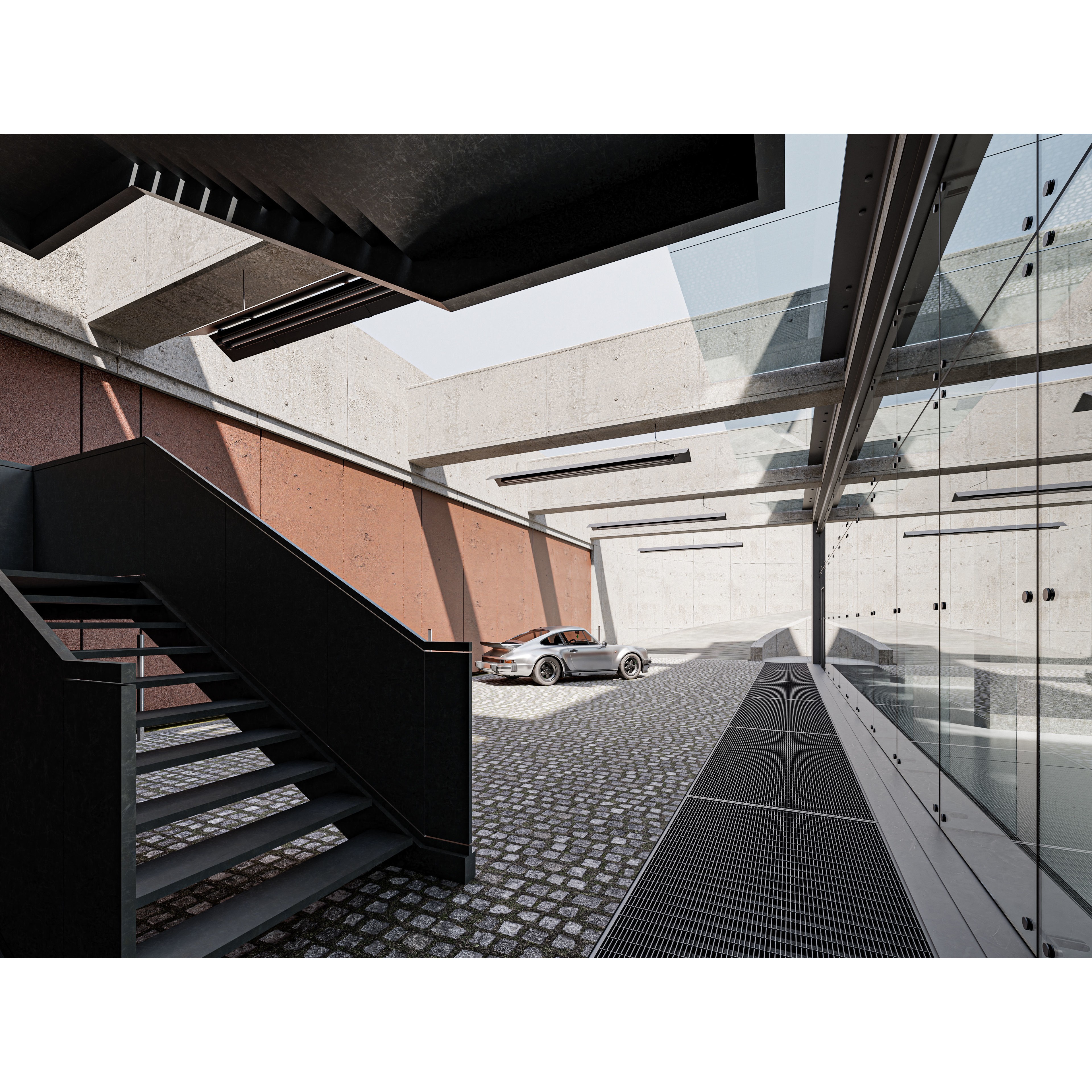 Multifunctional Loft Building 01 - Low-Poly Game-Ready 3D Model - View 6