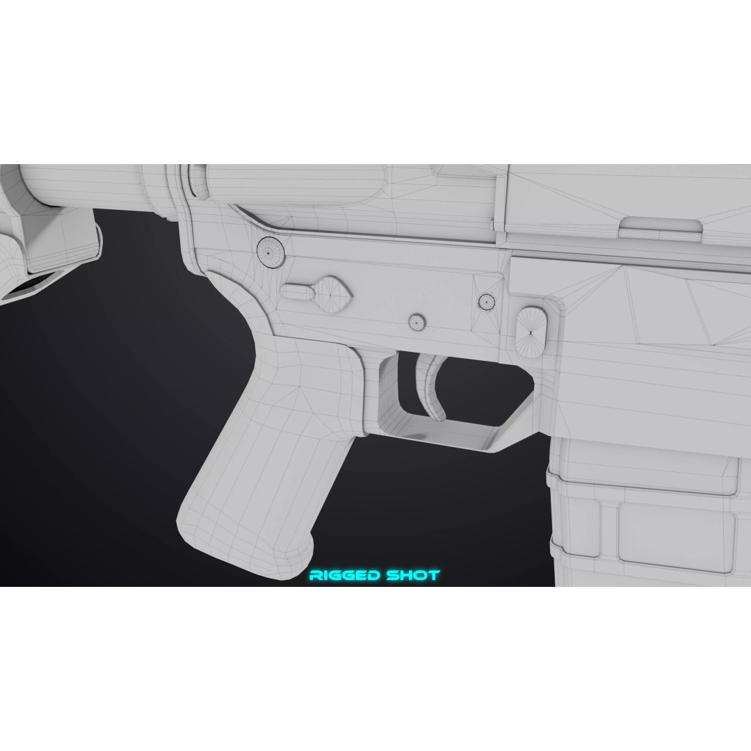 Sniper Rifle 06 3D Model – Low Poly Rigged Game Asset, FBX, PBR - View 33