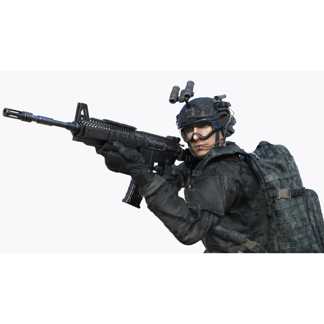 Special Forces Tactical Military Soldier 3D Model – Low Poly Rigged Game Asset, FBX - View 13