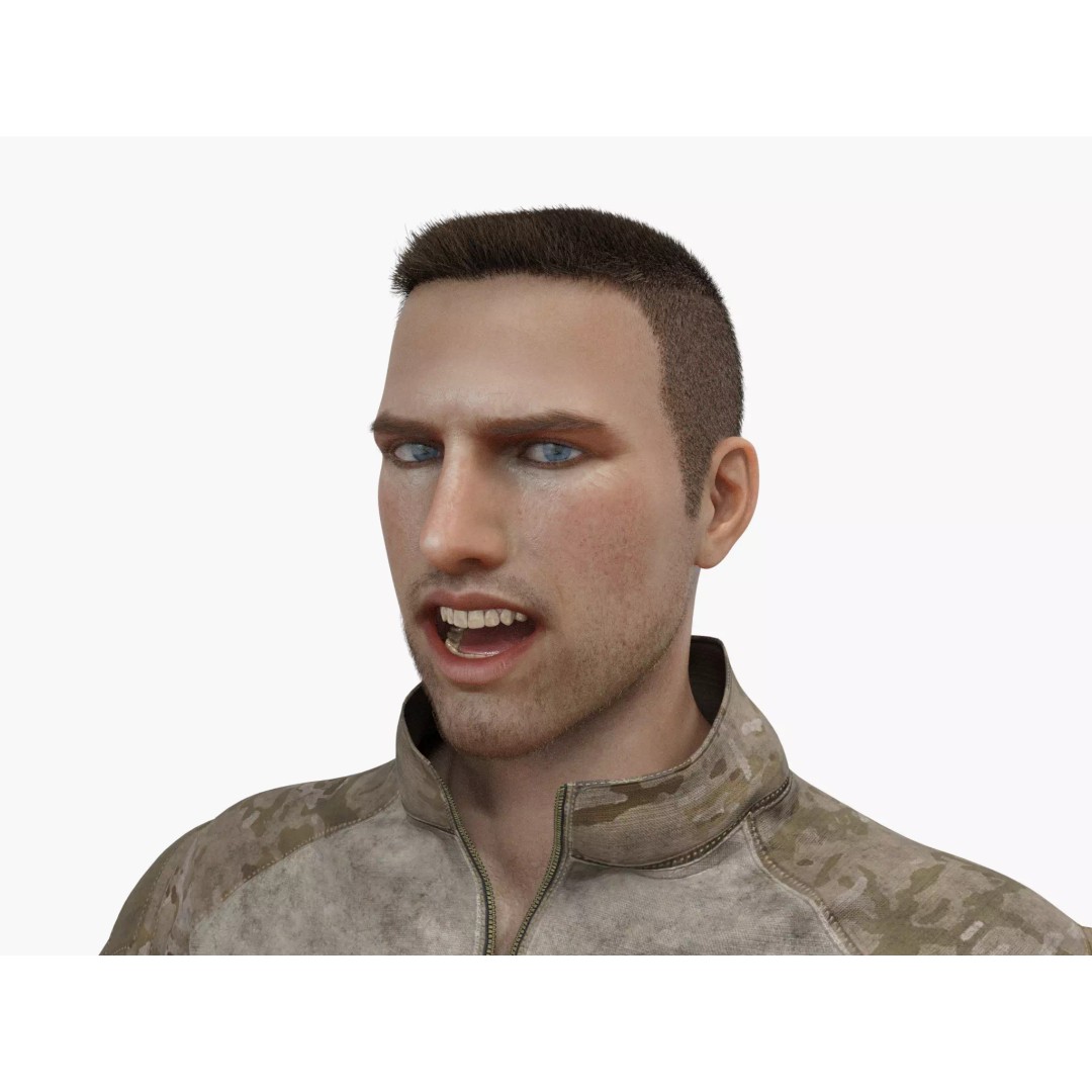 Special Forces Tactical Military Soldier 3D Model – Low Poly Rigged Game Asset, FBX - View 15