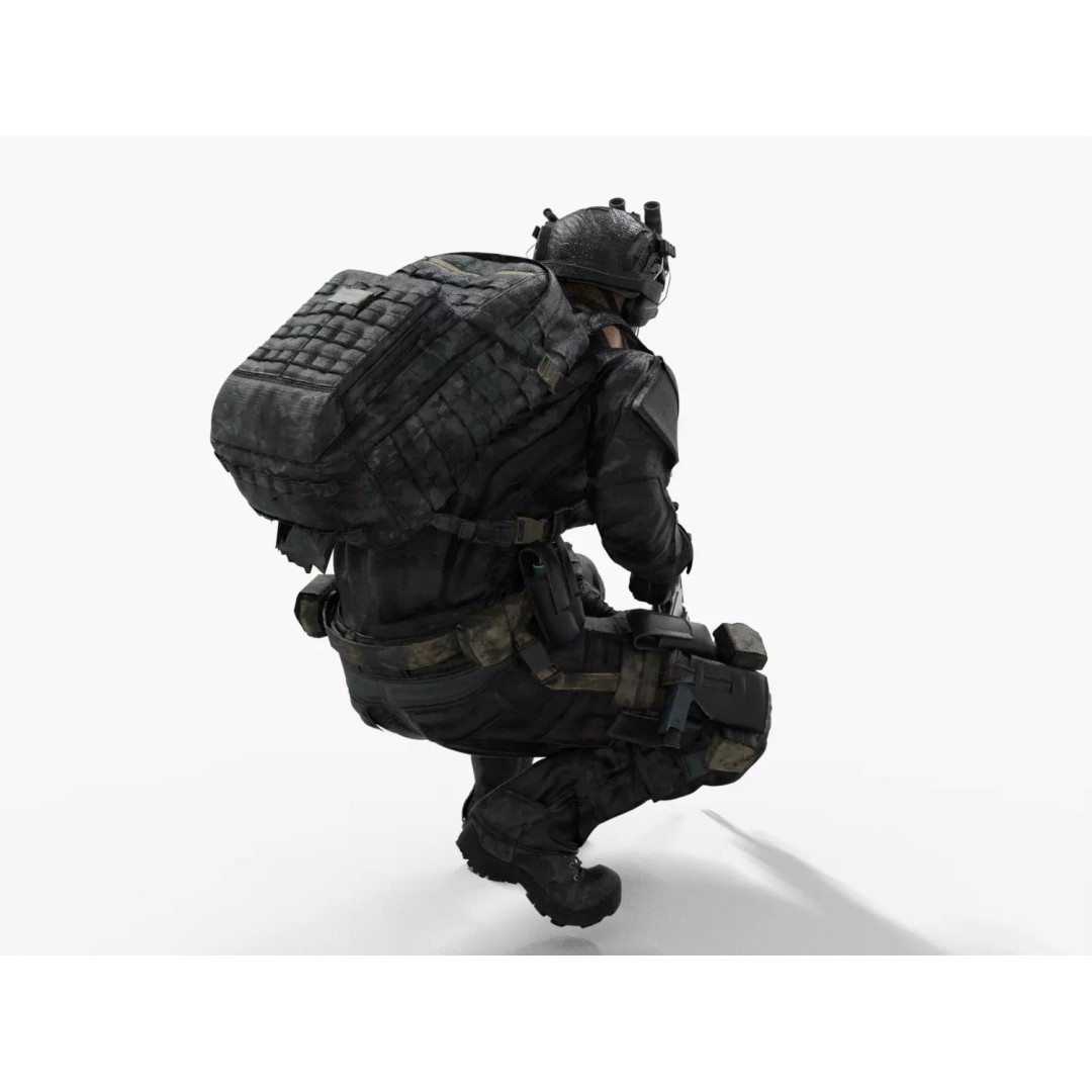 Special Forces Tactical Military Soldier 3D Model – Low Poly Rigged Game Asset, FBX - View 25