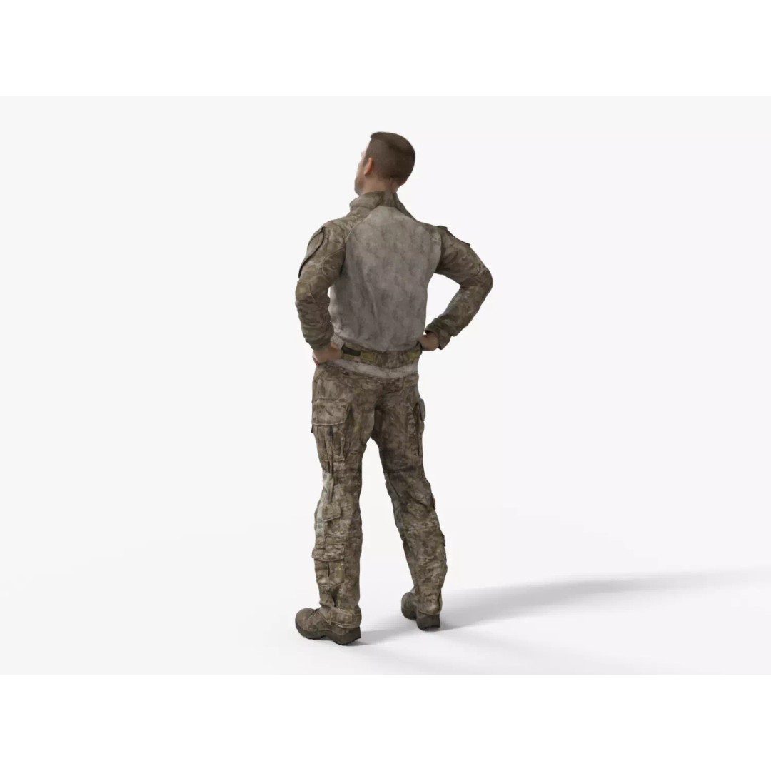 Special Forces Tactical Military Soldier 3D Model – Low Poly Rigged Game Asset, FBX - View 37