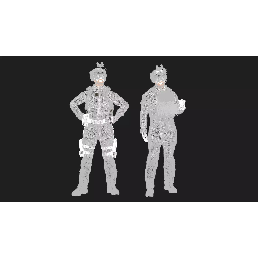 Special Forces Tactical Military Soldier 3D Model – Low Poly Rigged Game Asset, FBX - View 40