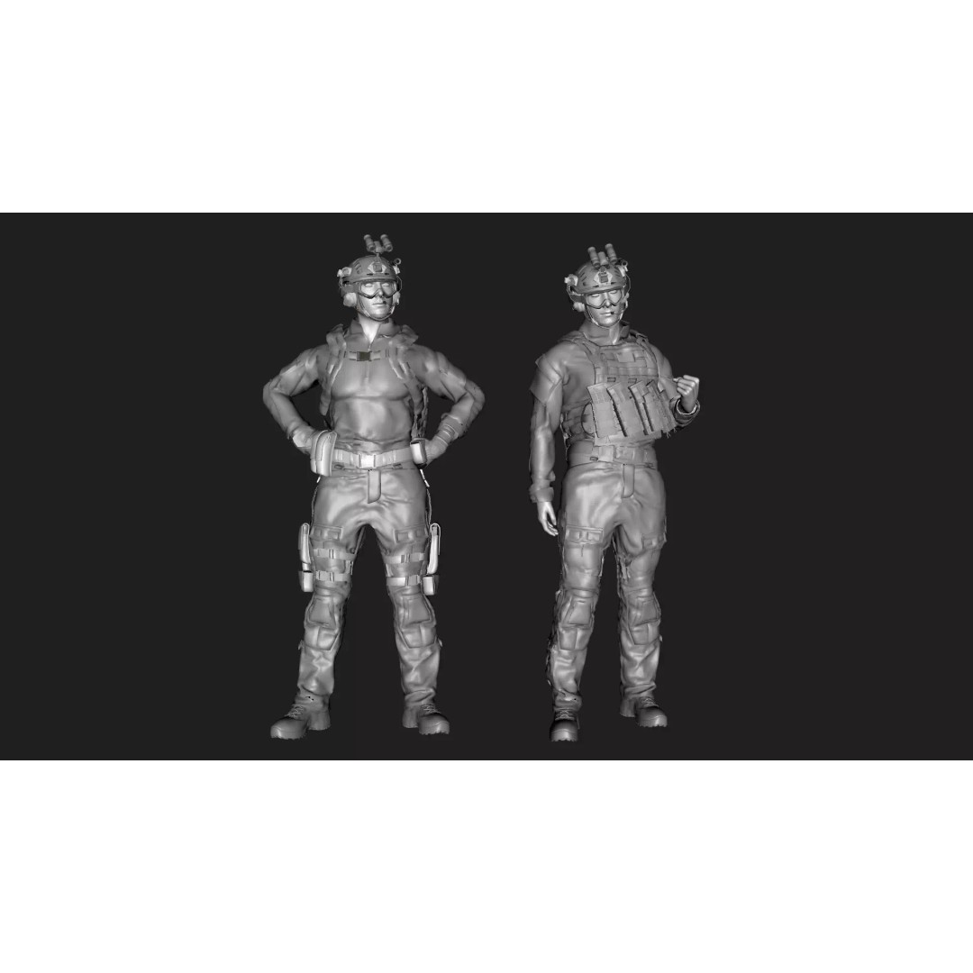 Special Forces Tactical Military Soldier 3D Model – Low Poly Rigged Game Asset, FBX - View 43