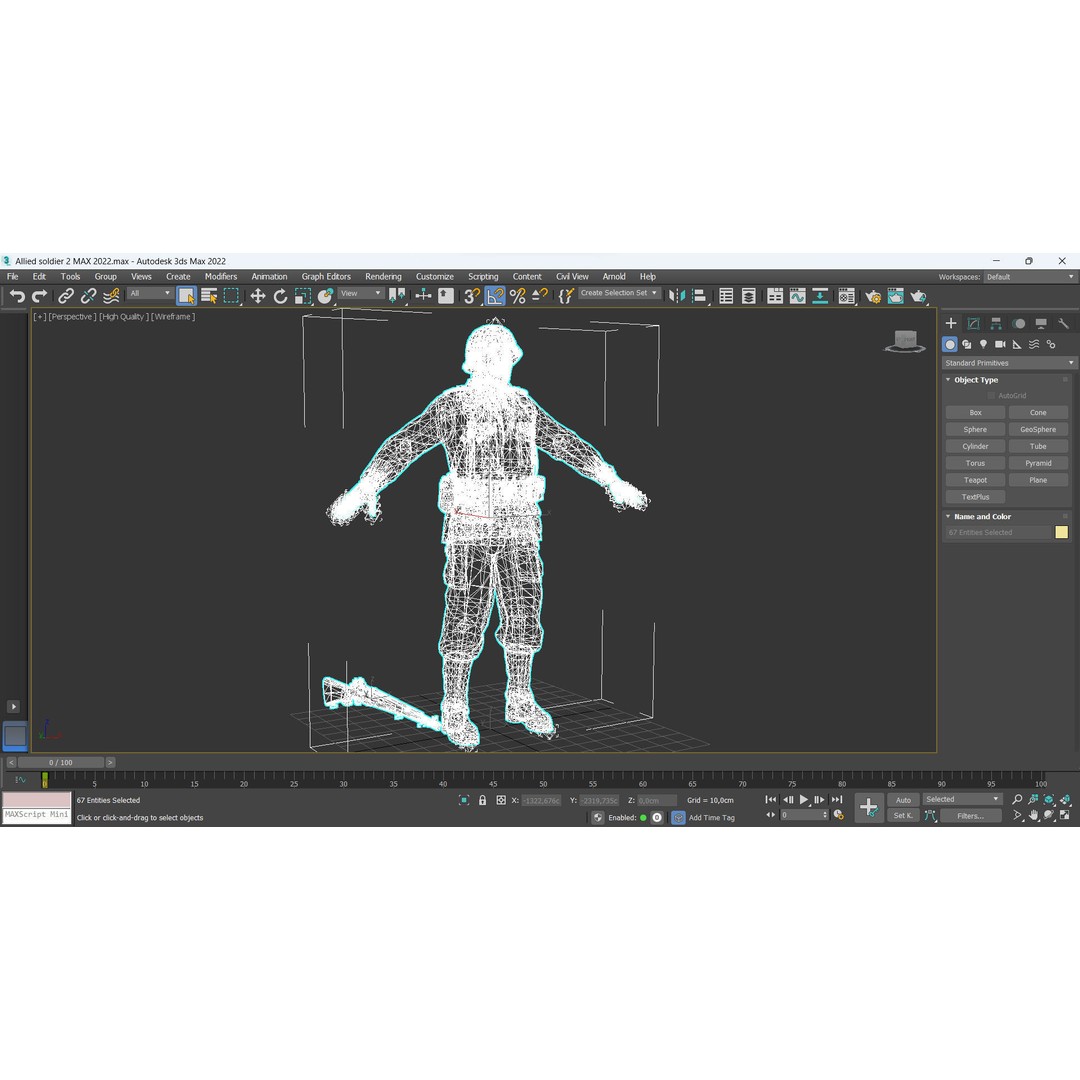Allied Soldier 3D Model – Low Poly Character with Rigging and Animations