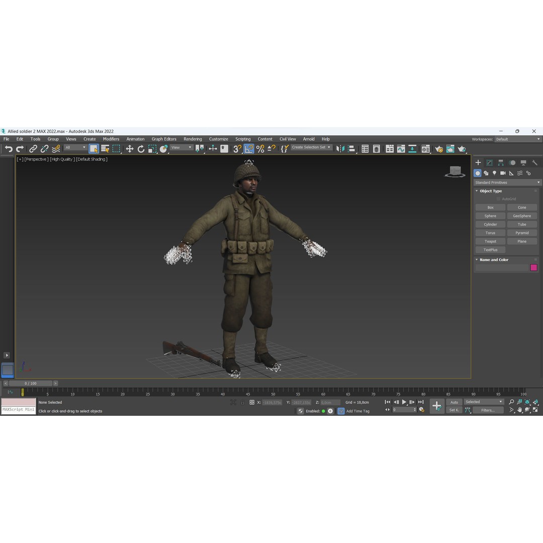 Allied Soldier 3D Model – Low Poly Character with Rigging and Animations - View 15
