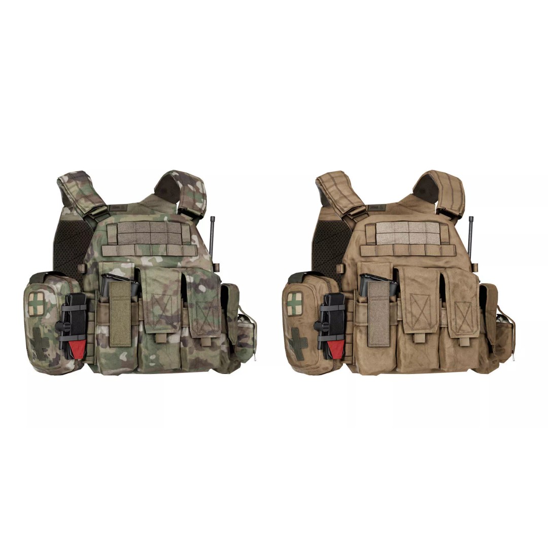 Warrior Assault DCS Plate Carrier Vest 3D Model – Low Poly Game Asset, FBX - View 3