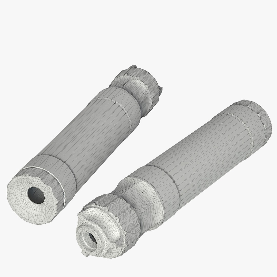 BANISH 45 Suppressor 3D Model – Low Poly PBR Game Asset, FBX, OBJ - View 11