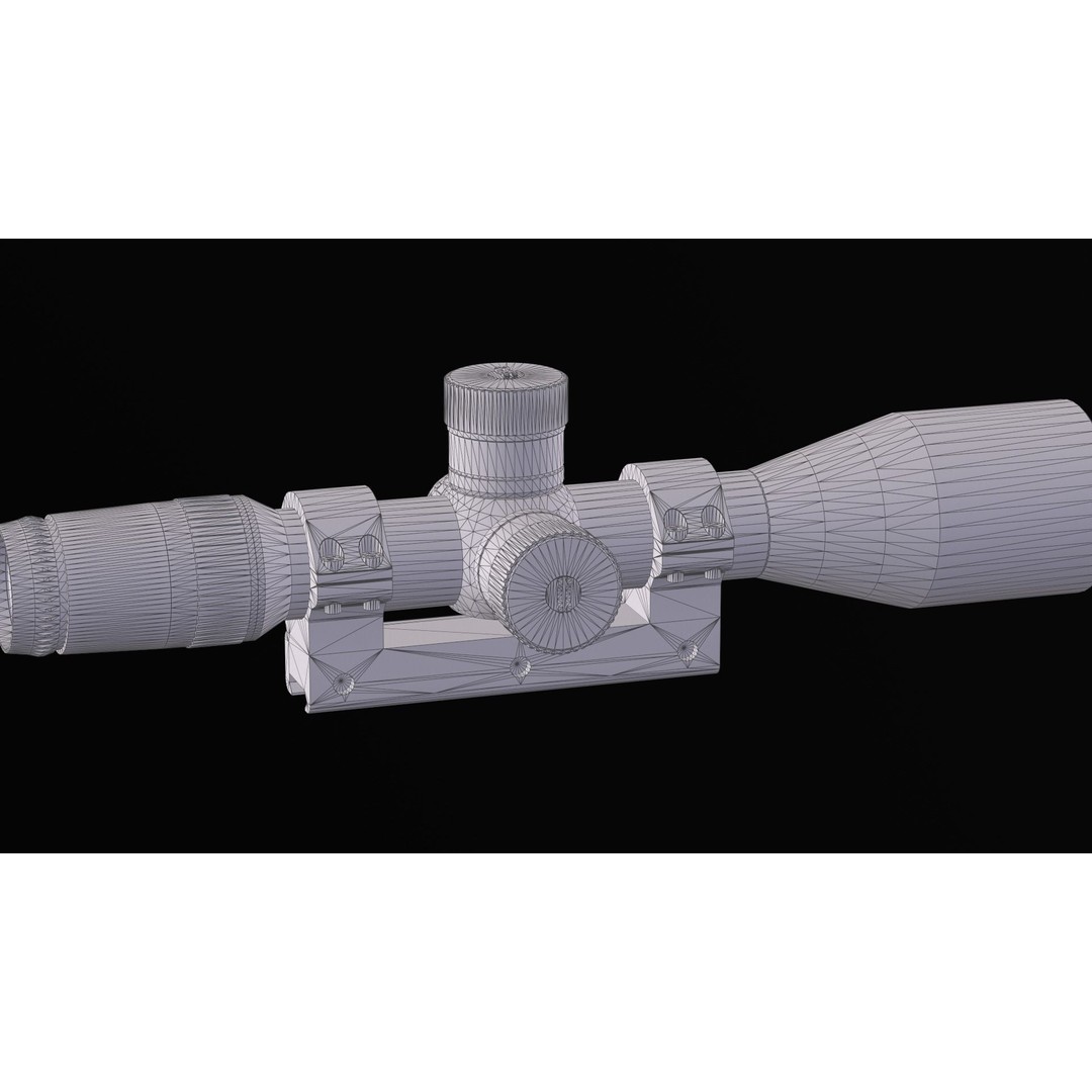 Riflescope Hensoldt FF 3D Model – Low Poly PBR Game Asset, FBX