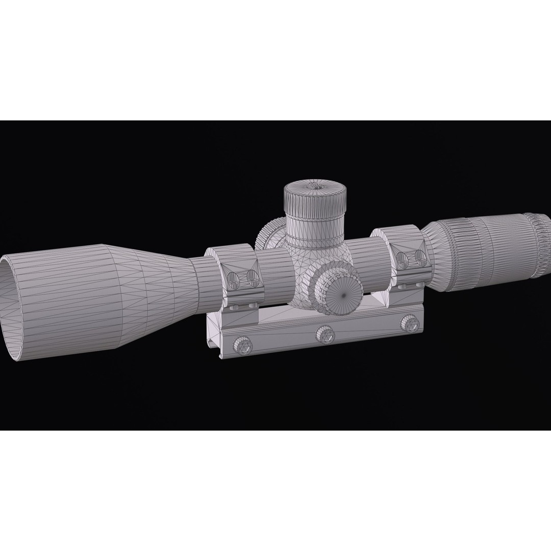 Riflescope Hensoldt FF 3D Model – Low Poly PBR Game Asset, FBX - View 17