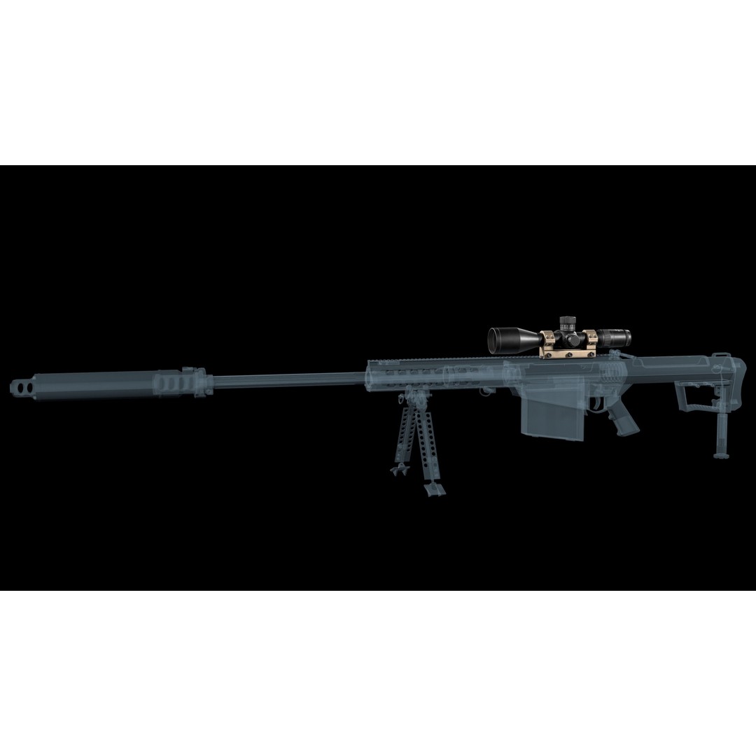 Riflescope Hensoldt FF 3D Model – Low Poly PBR Game Asset, FBX - View 3