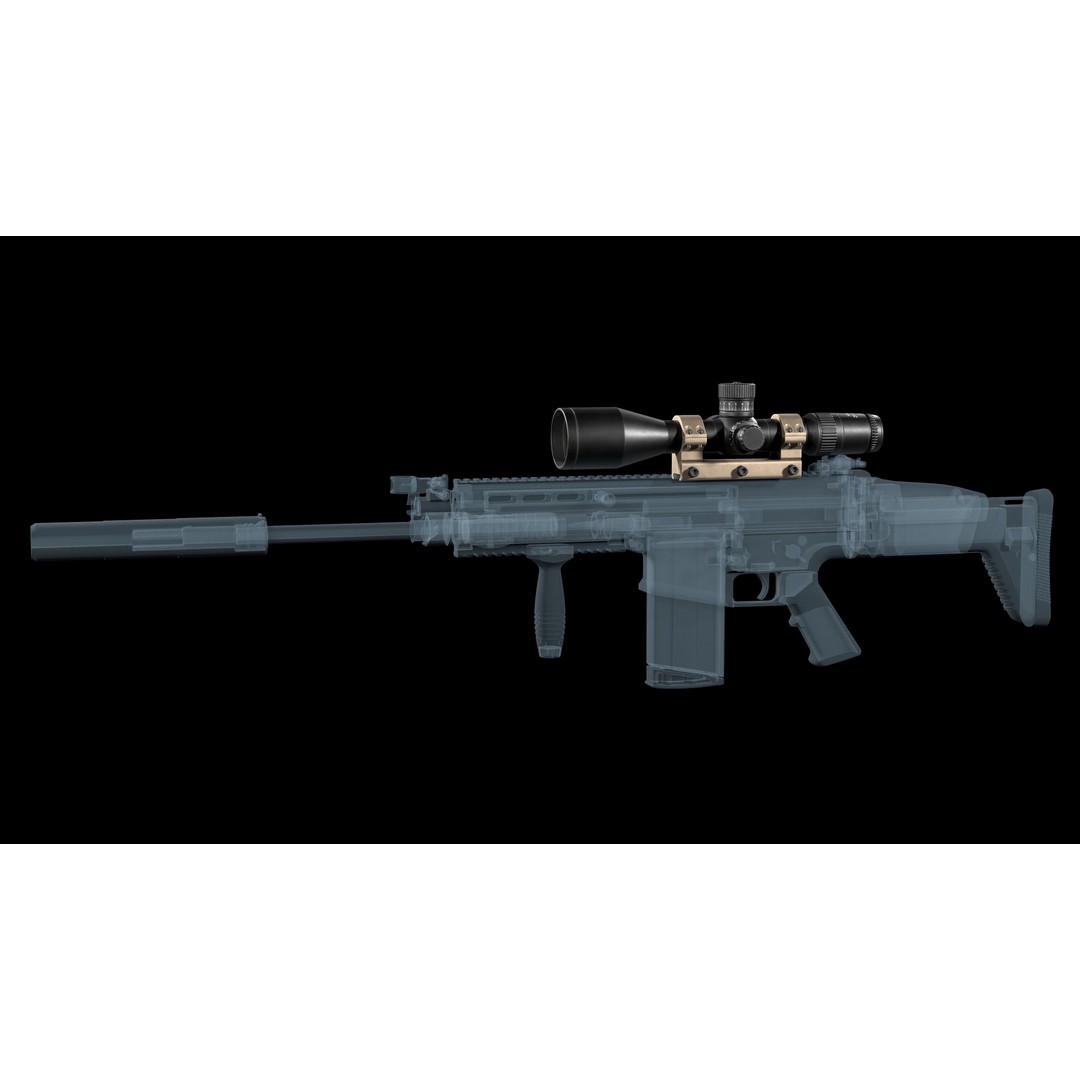 Riflescope Hensoldt FF 3D Model – Low Poly PBR Game Asset, FBX - View 5
