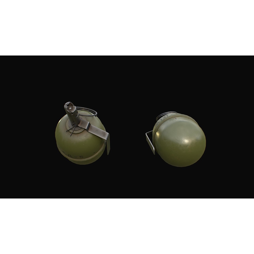 Soviet RGD-5 Hand Grenade 3D Model – Low Poly Game Ready Asset, FBX - View 11
