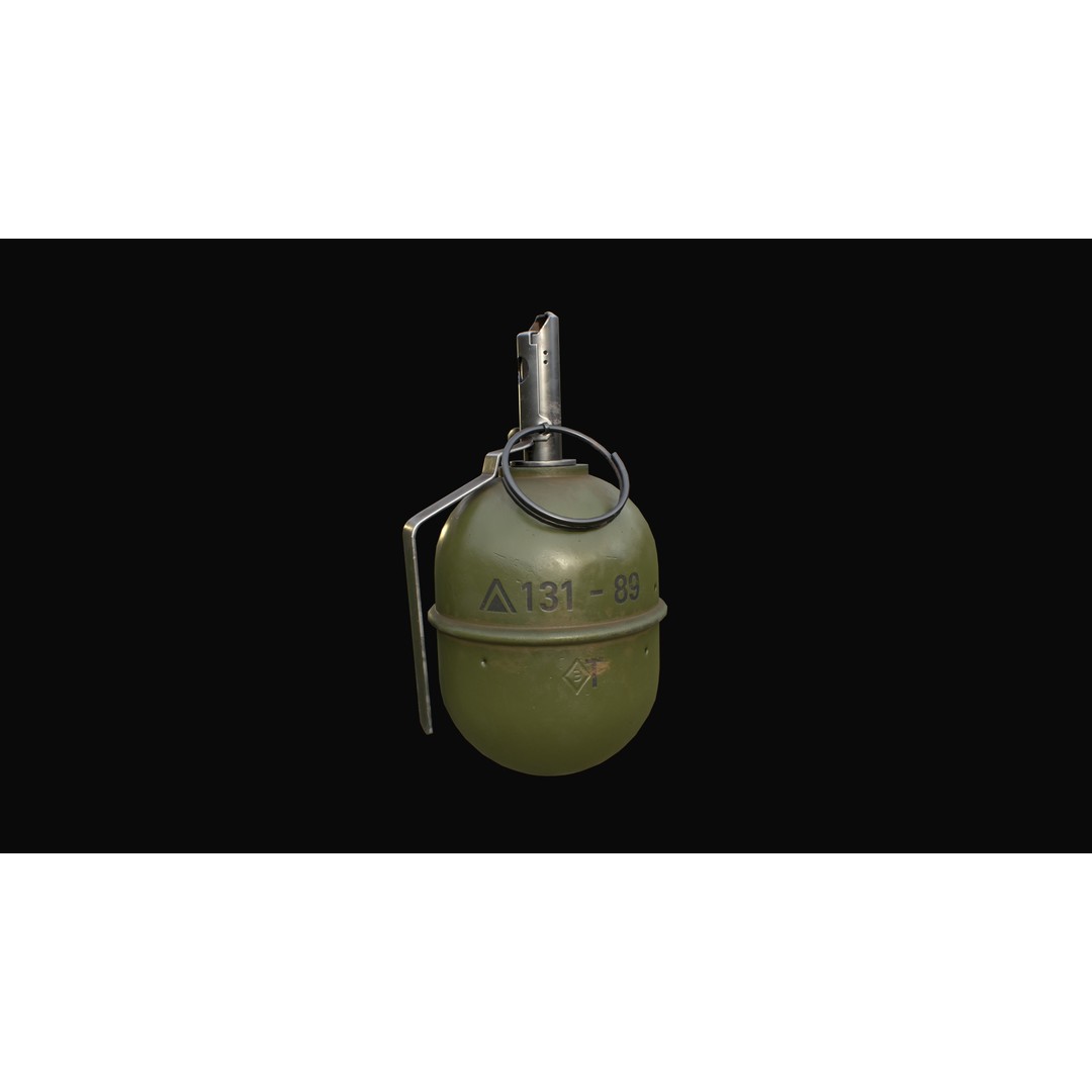 Soviet RGD-5 Hand Grenade 3D Model – Low Poly Game Ready Asset, FBX - View 6