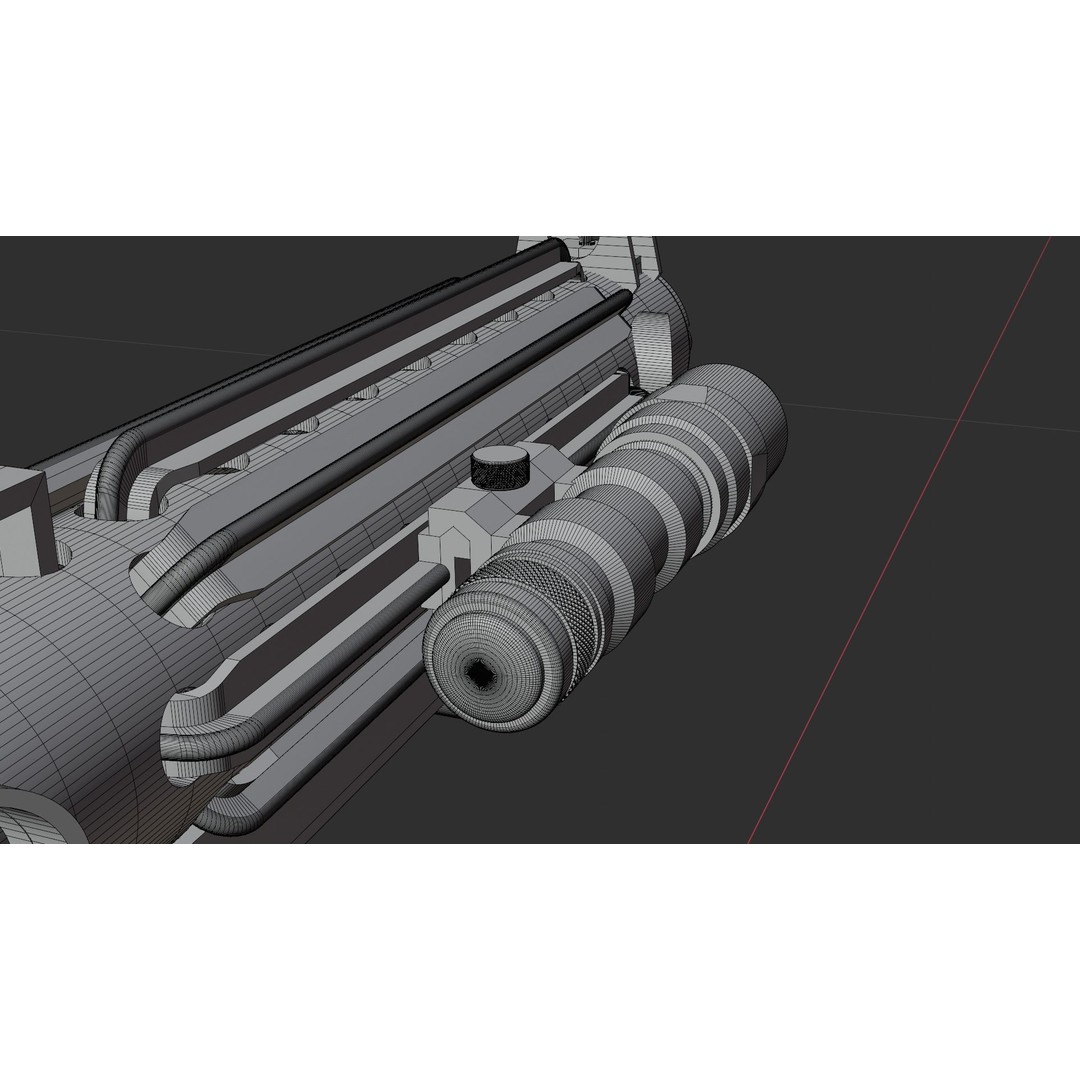 E-11 Blaster 3D Model – High Poly Military Weapon, FBX, PBR