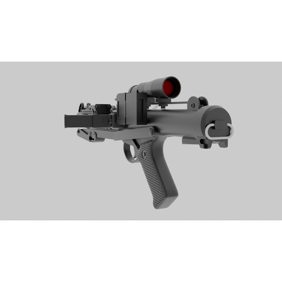 E-11 Blaster 3D Model – High Poly Military Weapon, FBX, PBR - View 11