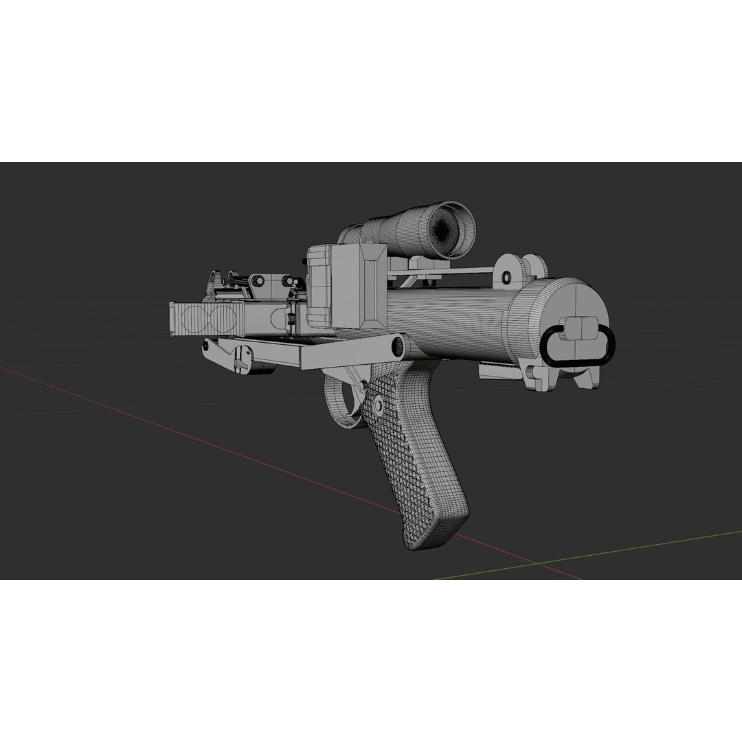 E-11 Blaster 3D Model – High Poly Military Weapon, FBX, PBR - View 12