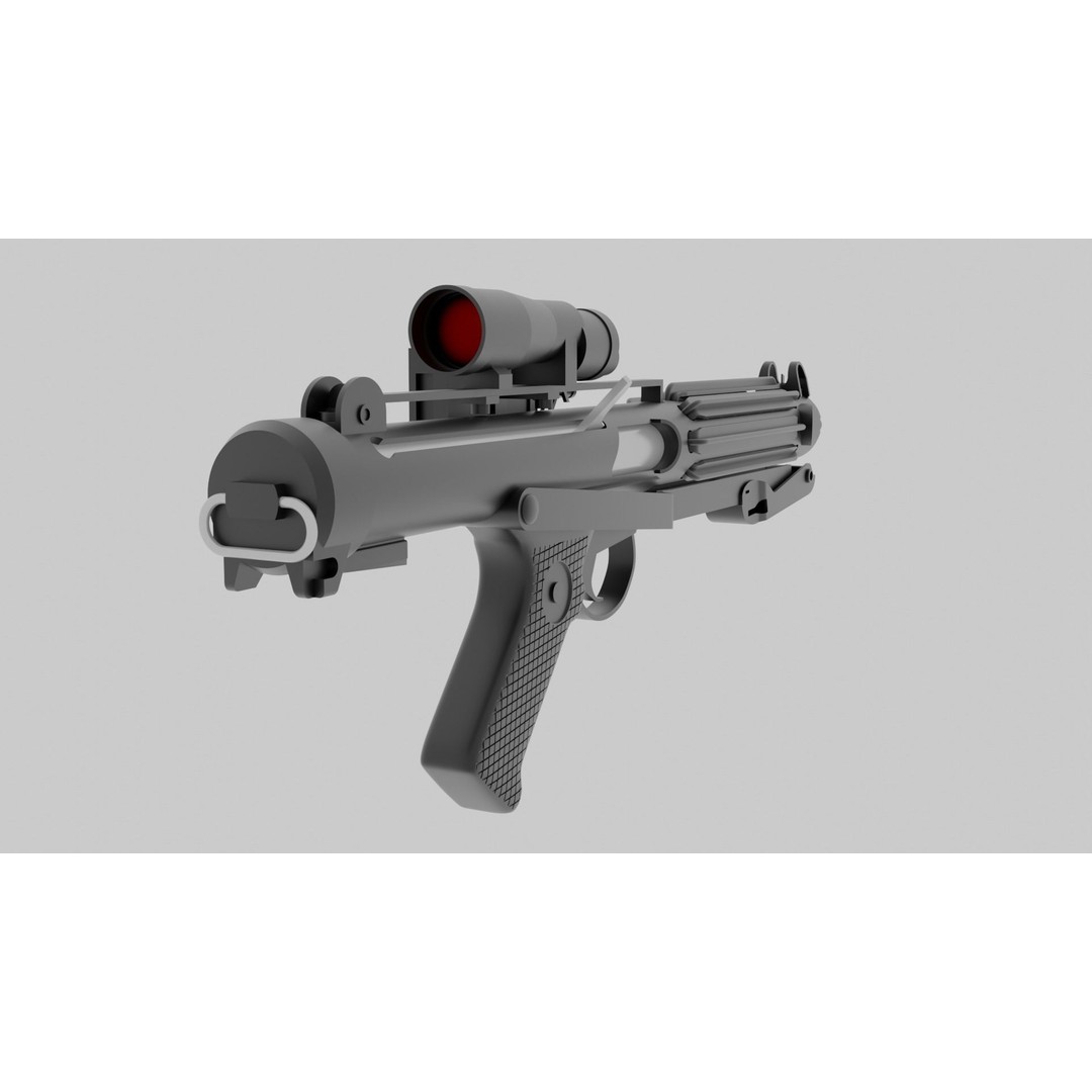 E-11 Blaster 3D Model – High Poly Military Weapon, FBX, PBR - View 13
