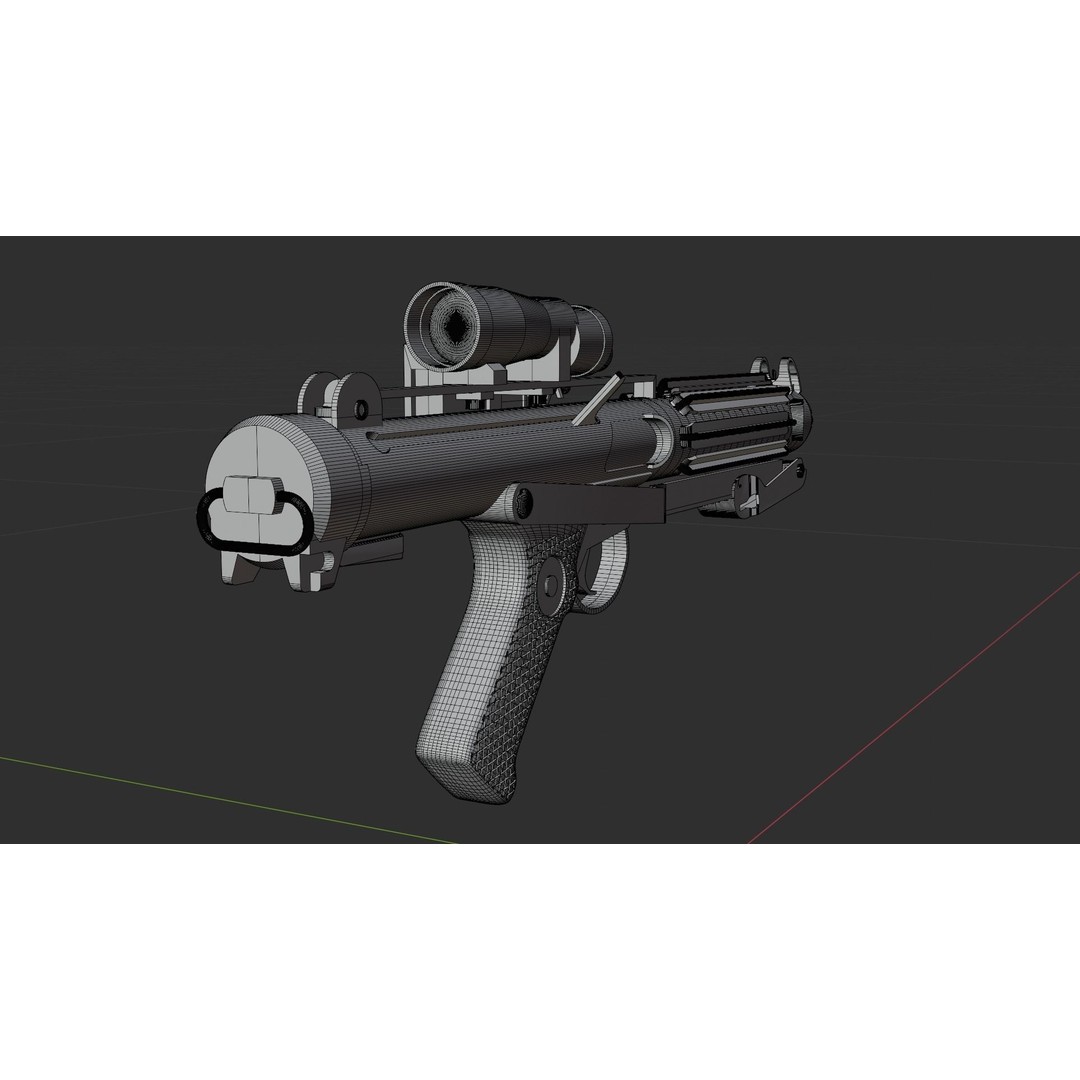 E-11 Blaster 3D Model – High Poly Military Weapon, FBX, PBR - View 14