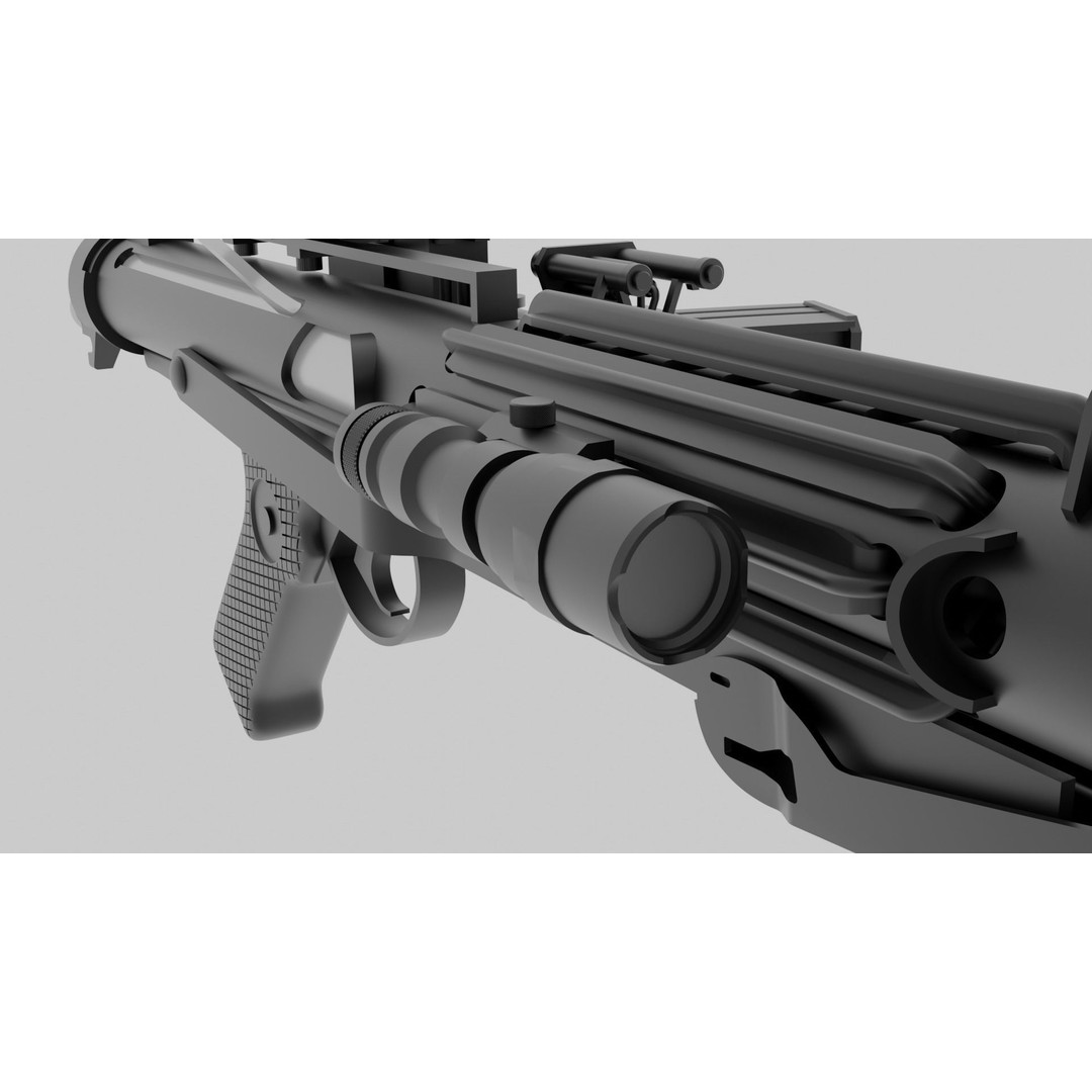 E-11 Blaster 3D Model – High Poly Military Weapon, FBX, PBR - View 15