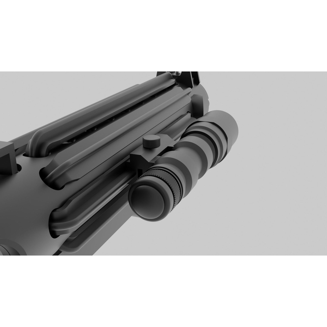 E-11 Blaster 3D Model – High Poly Military Weapon, FBX, PBR - View 17