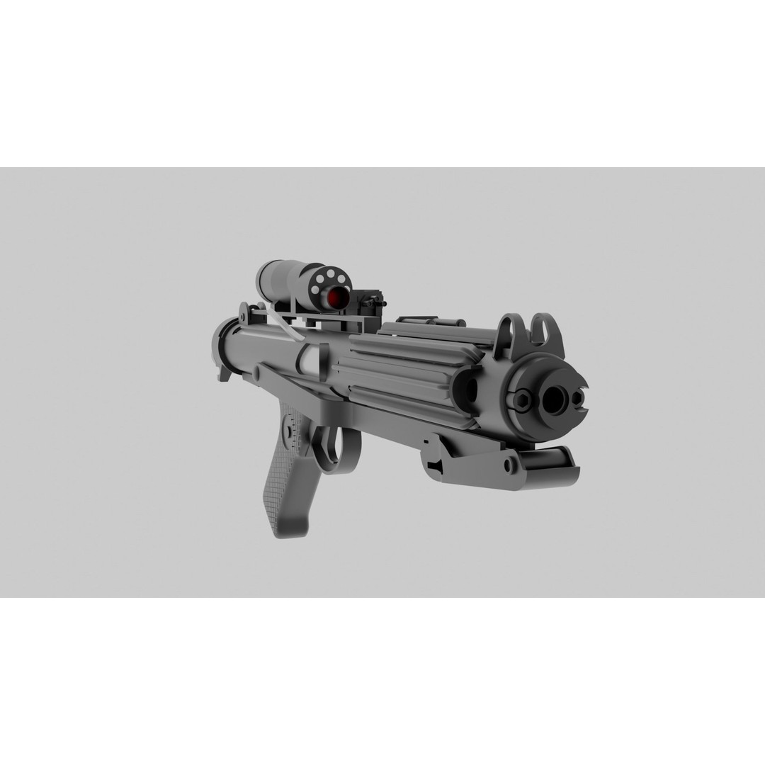 E-11 Blaster 3D Model – High Poly Military Weapon, FBX, PBR - View 7