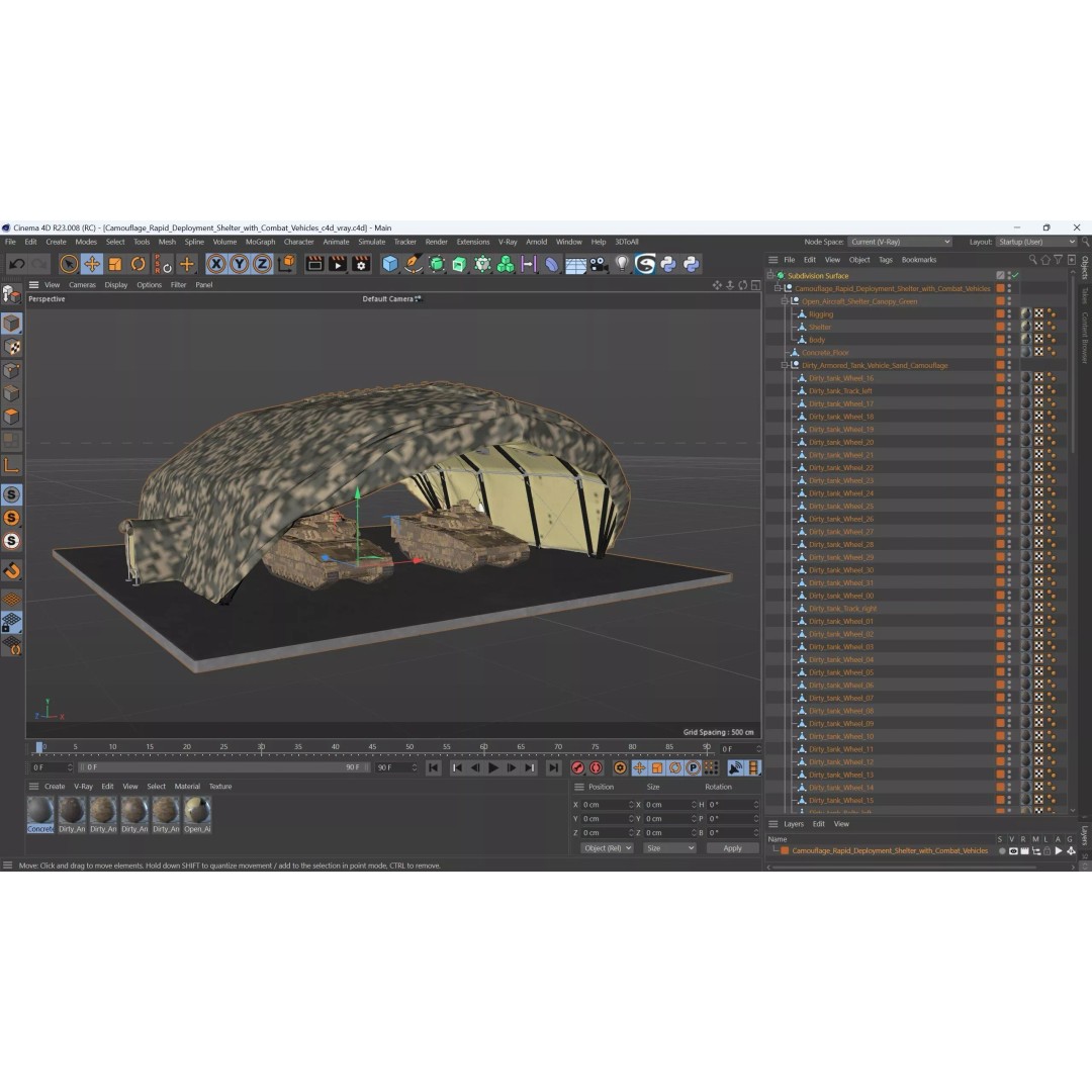 Camouflage Rapid Deployment Shelter 3D Model – Tactical Camo Tent, PBR Textures