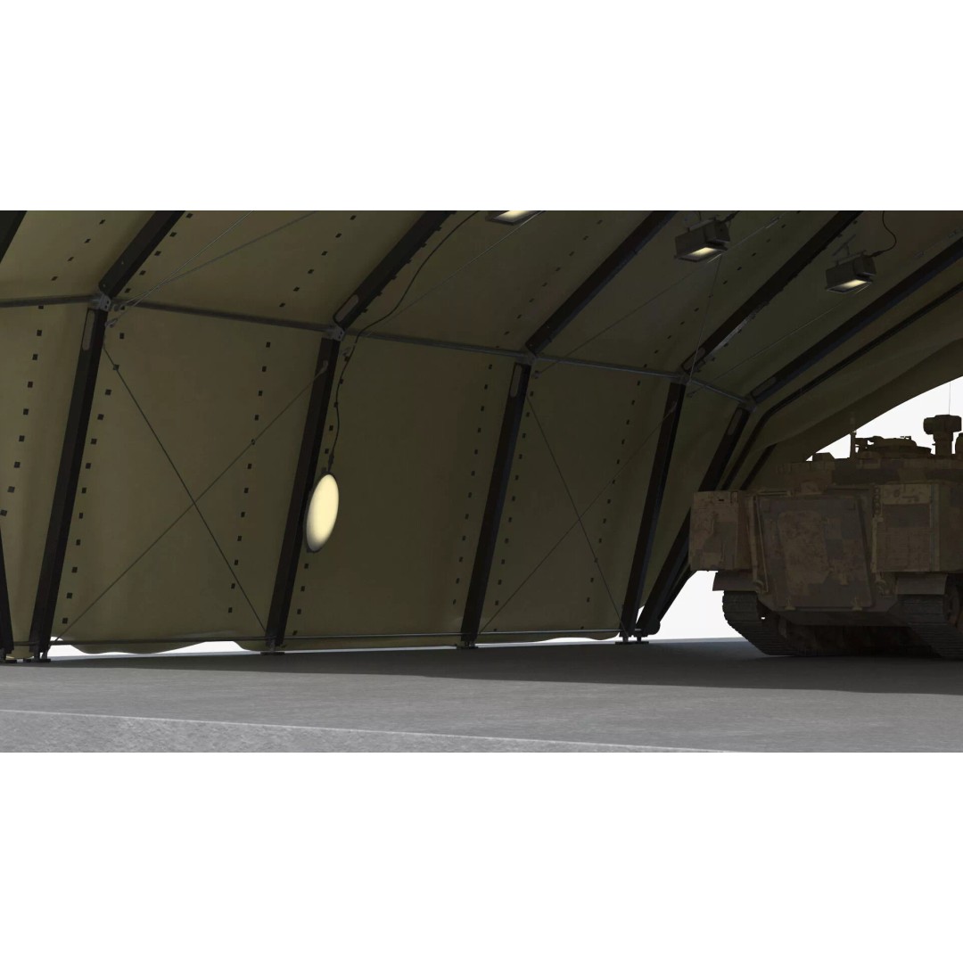 Camouflage Rapid Deployment Shelter 3D Model – Tactical Camo Tent, PBR Textures - View 10