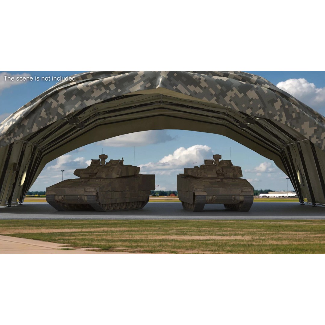 Camouflage Rapid Deployment Shelter 3D Model – Tactical Camo Tent, PBR Textures - View 2