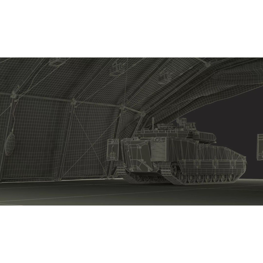 Camouflage Rapid Deployment Shelter 3D Model – Tactical Camo Tent, PBR Textures - View 24