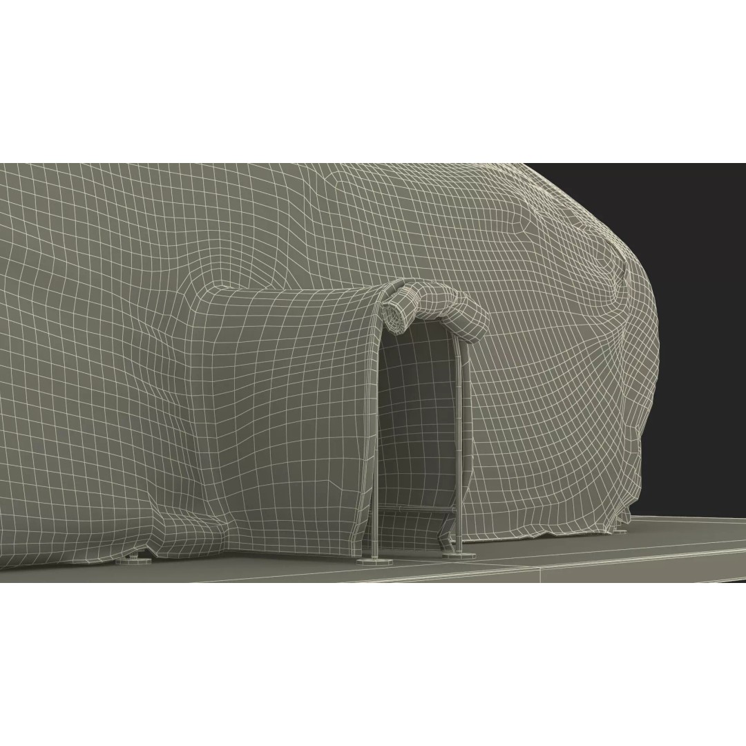 Camouflage Rapid Deployment Shelter 3D Model – Tactical Camo Tent, PBR Textures - View 25