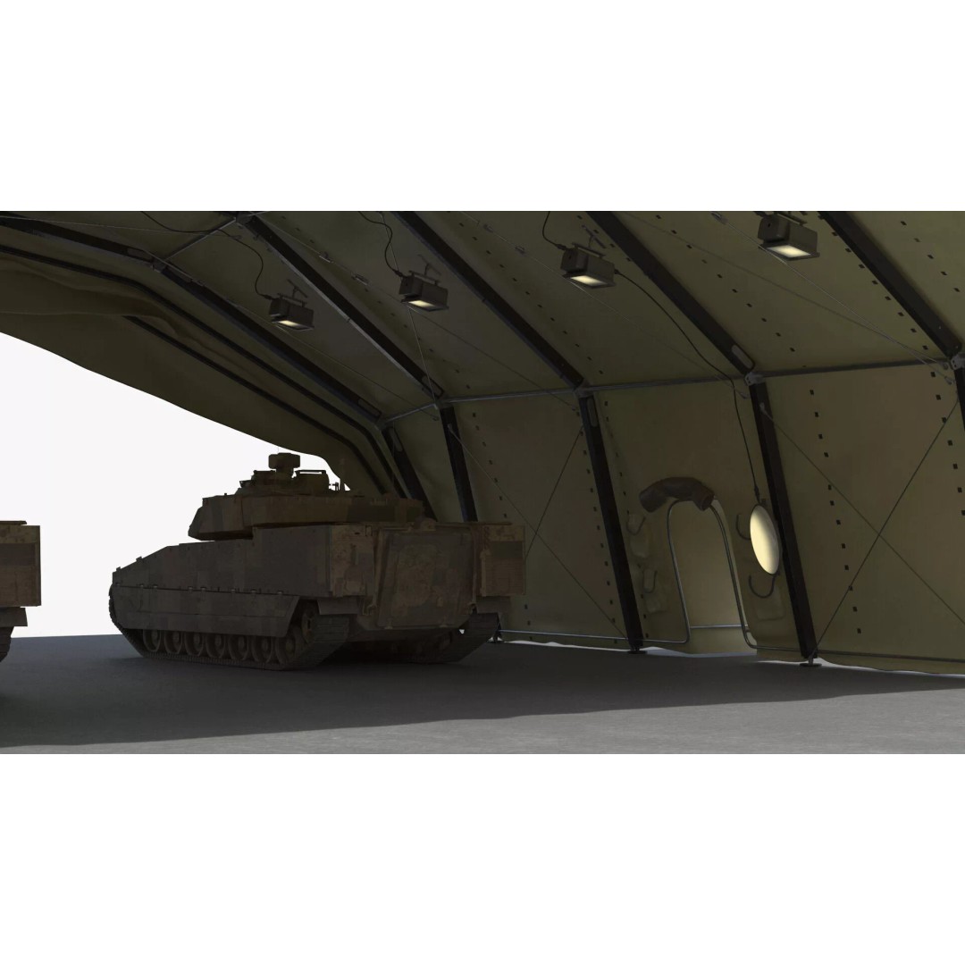 Camouflage Rapid Deployment Shelter 3D Model – Tactical Camo Tent, PBR Textures - View 9