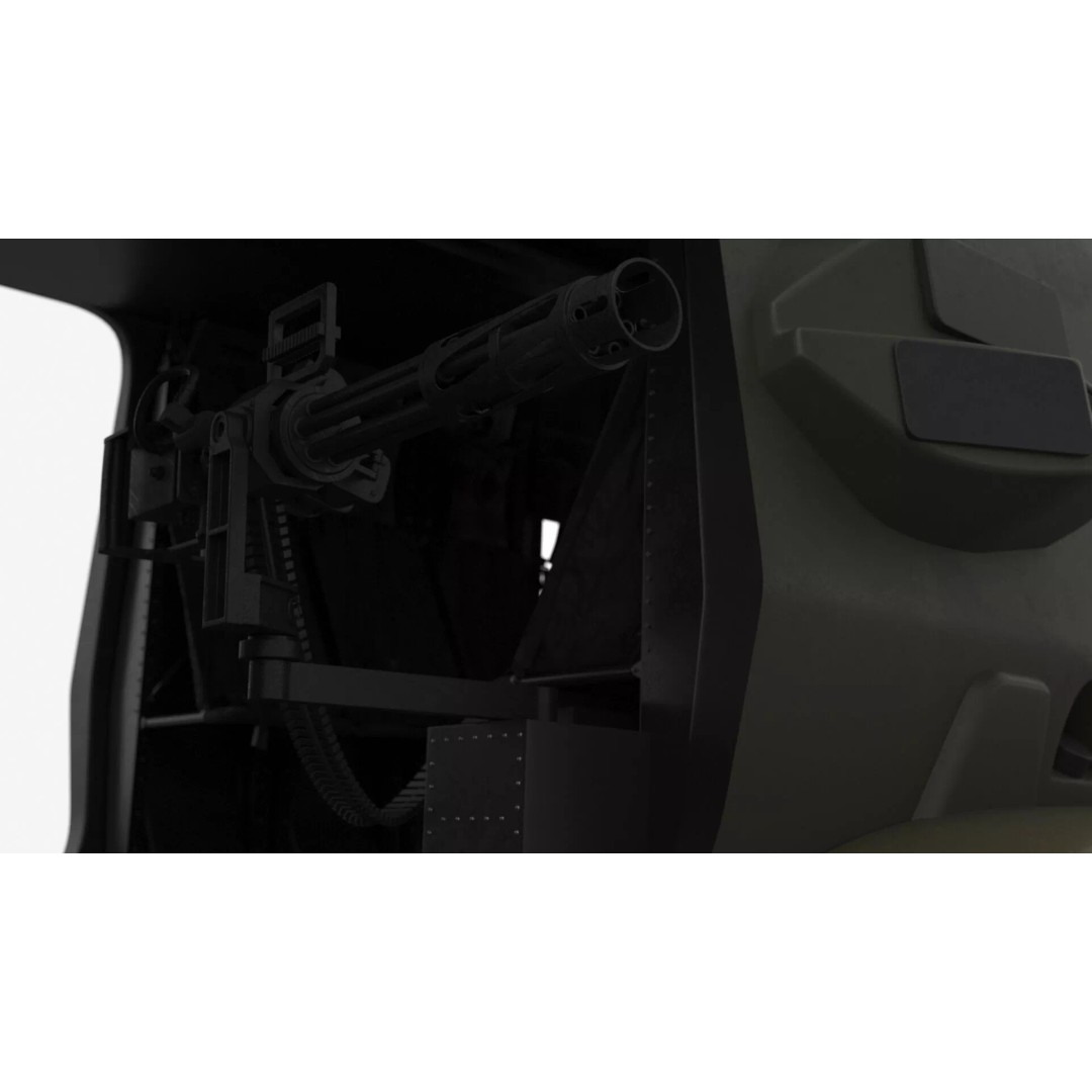 NH90 Military Transport Helicopter 3D Model – Green Camo with Interior, PBR - View 19