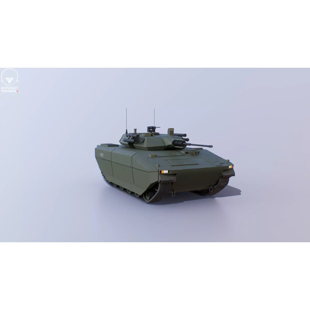 Infantry Fighting Vehicle 3D Model – Low Poly PBR Game Asset, FBX