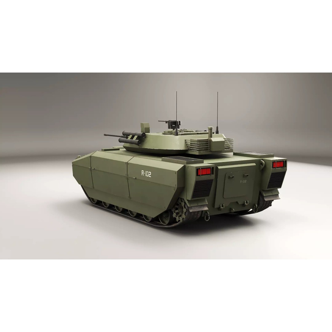 Infantry Fighting Vehicle 3D Model – Low Poly PBR Game Asset, FBX - View 10