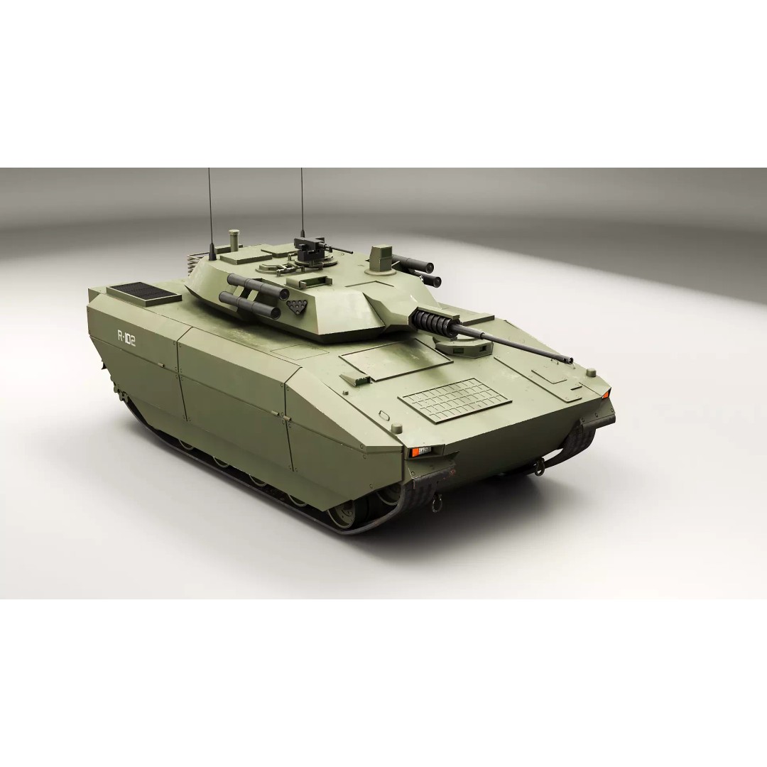 Infantry Fighting Vehicle 3D Model – Low Poly PBR Game Asset, FBX - View 11