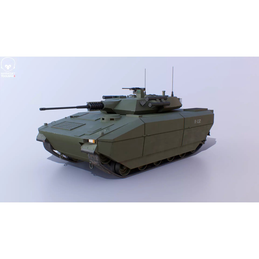 Infantry Fighting Vehicle 3D Model – Low Poly PBR Game Asset, FBX - View 13