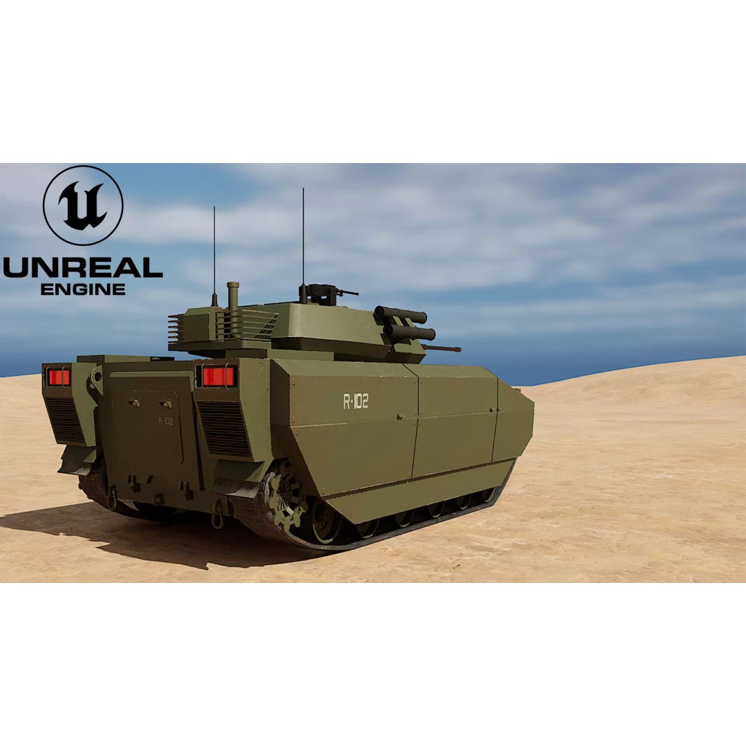 Infantry Fighting Vehicle 3D Model – Low Poly PBR Game Asset, FBX - View 14
