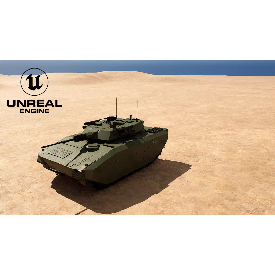 Infantry Fighting Vehicle 3D Model – Low Poly PBR Game Asset, FBX - View 15