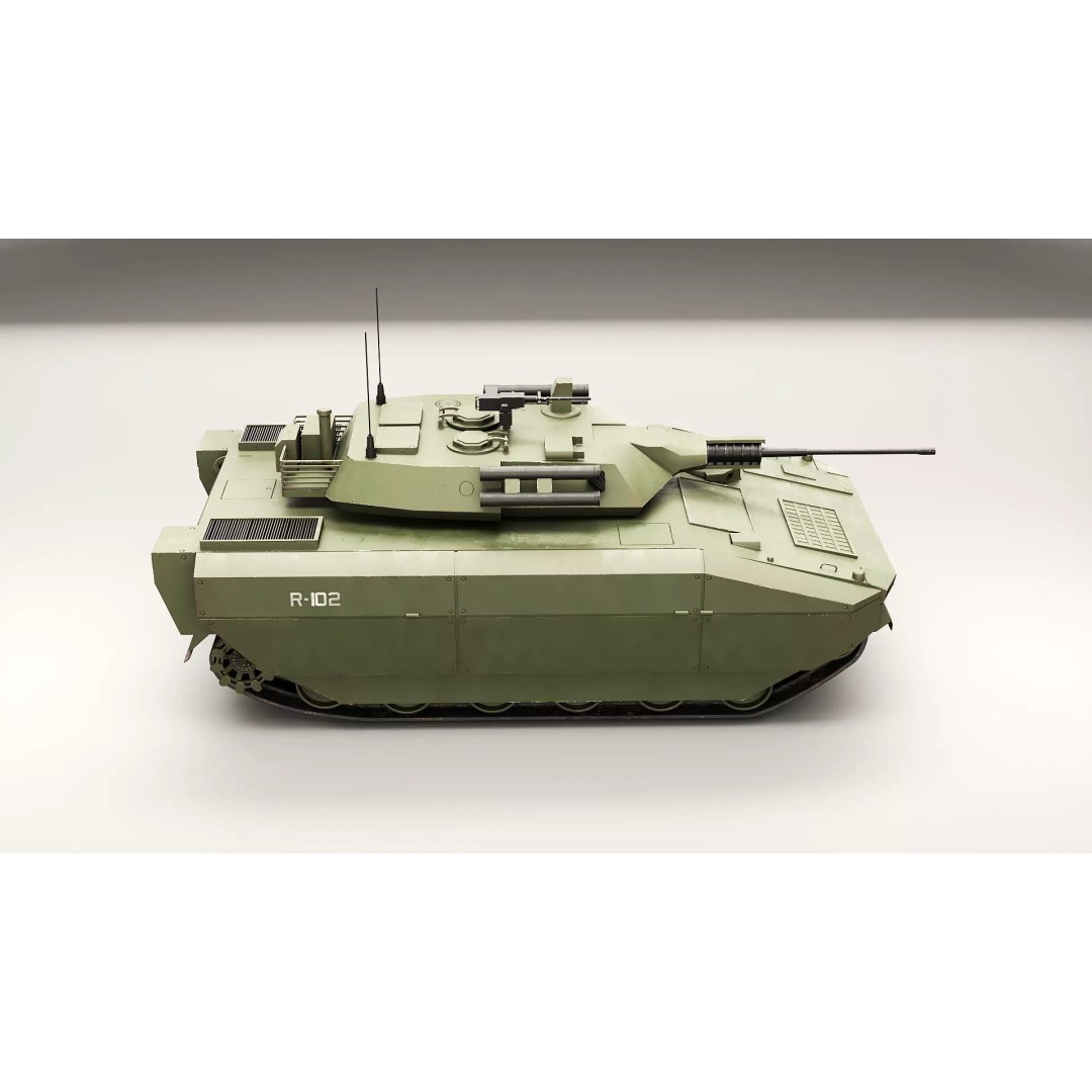 Infantry Fighting Vehicle 3D Model – Low Poly PBR Game Asset, FBX - View 2
