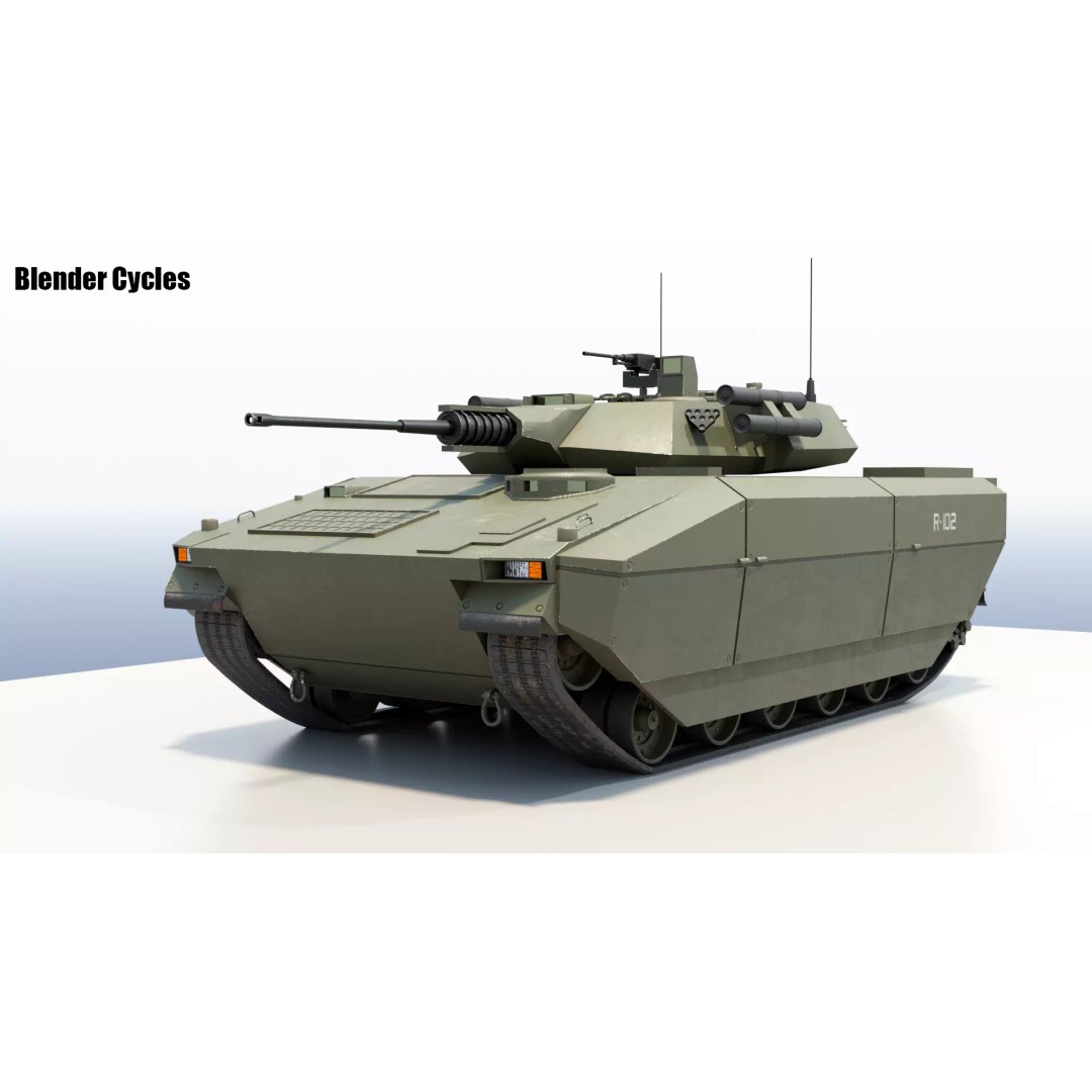 Infantry Fighting Vehicle 3D Model – Low Poly PBR Game Asset, FBX - View 4
