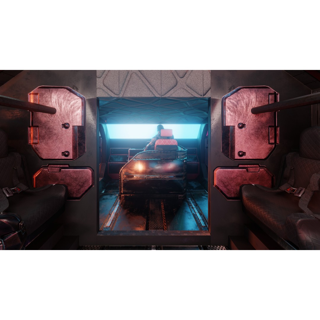 Colossus M2 Armored Transport 3D Model – Sci-Fi Military Vehicle, PBR - View 11